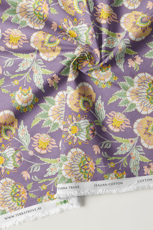 Sage Blossom - Italian Cotton Fabric | SUM26