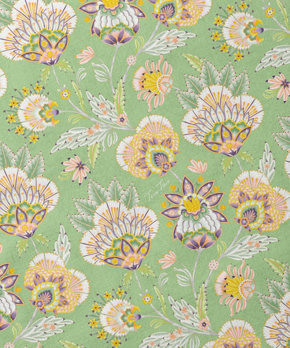 Sage Blossom - Italian Cotton Fabric | SUM26