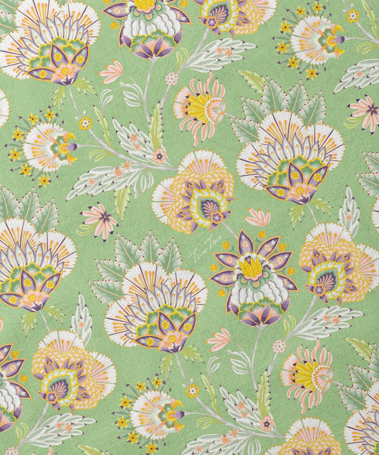 Sage Blossom - Italian Cotton Fabric | SUM26