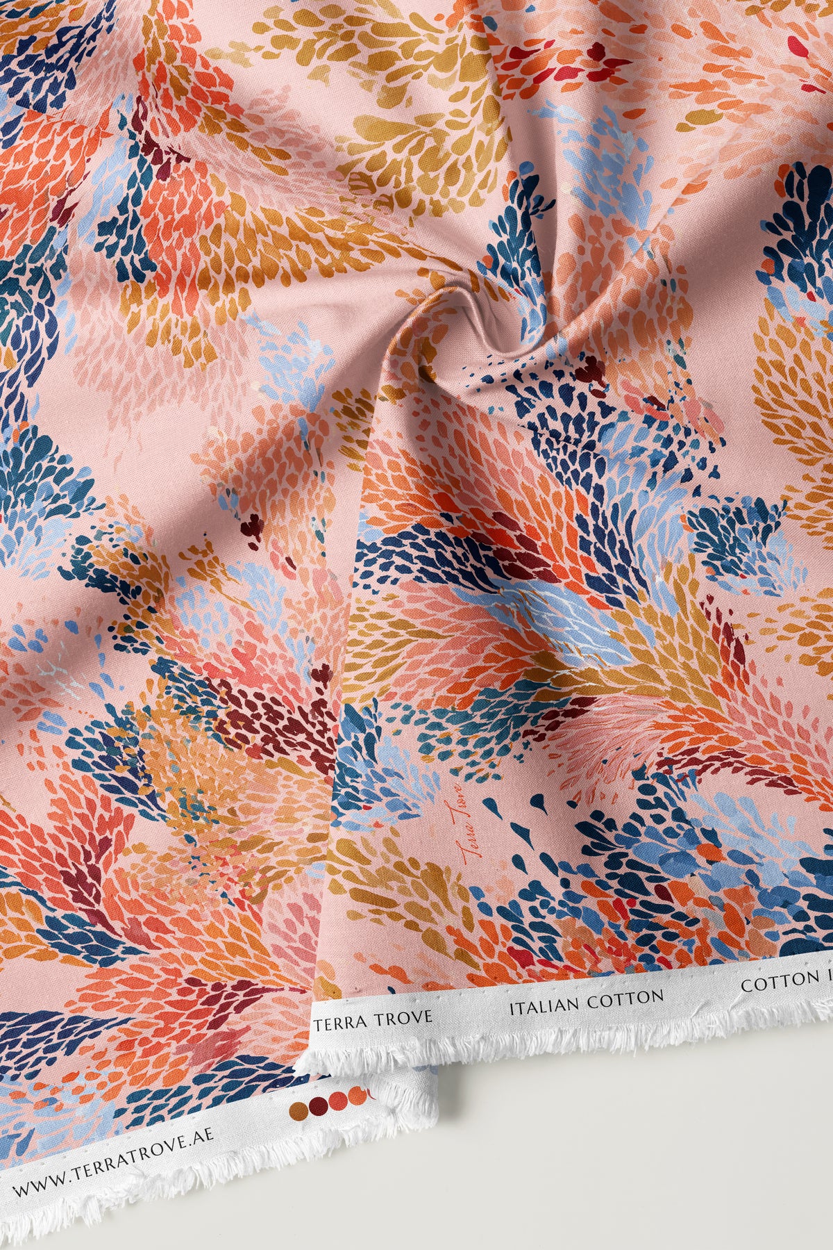 Coral Reverie - Italian Cotton Fabric | SUM26