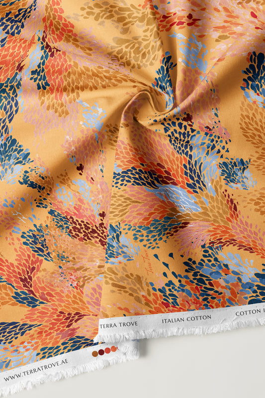 Coral Reverie - Italian Cotton Fabric | SUM26