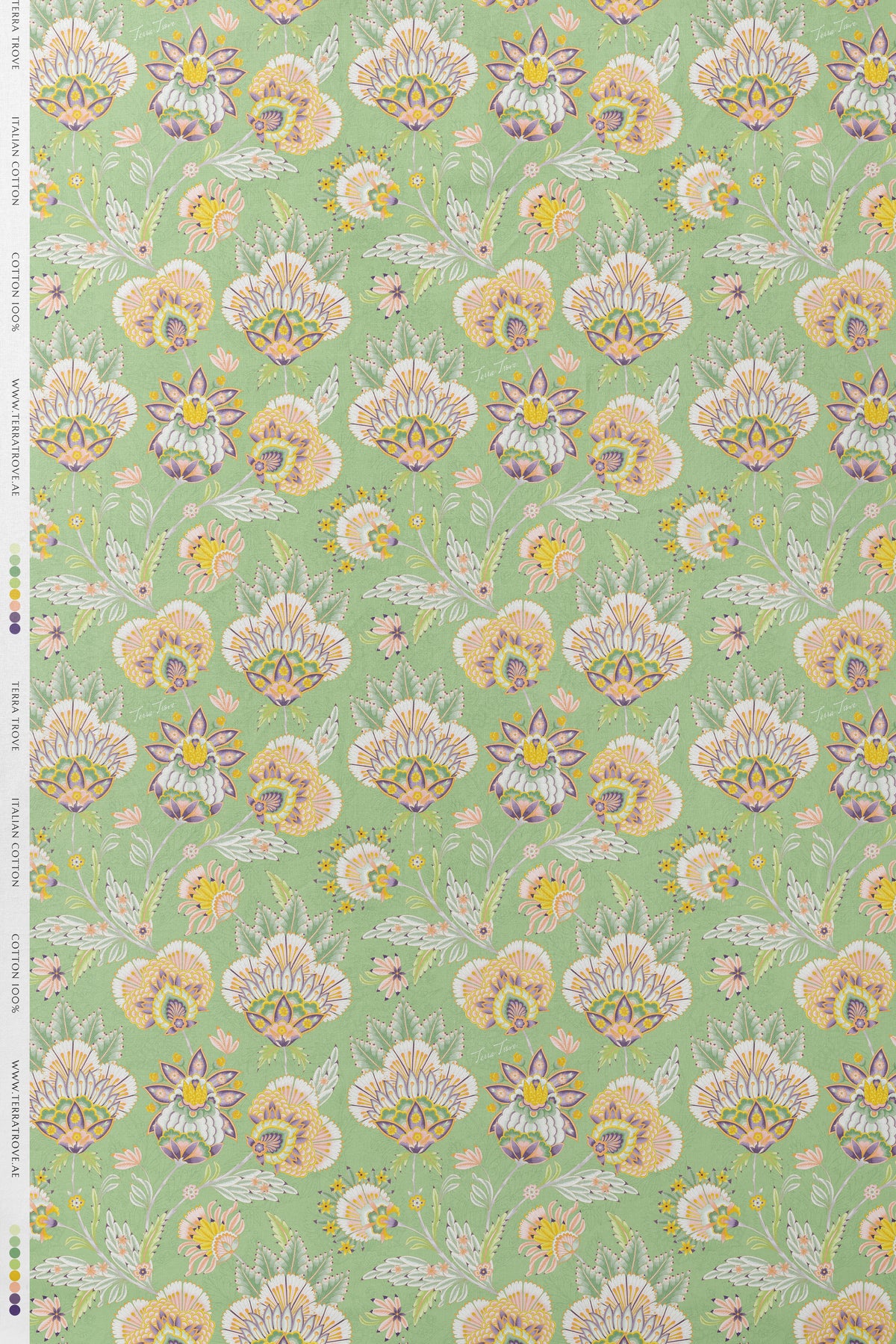 Sage Blossom - Italian Cotton Fabric | SUM26