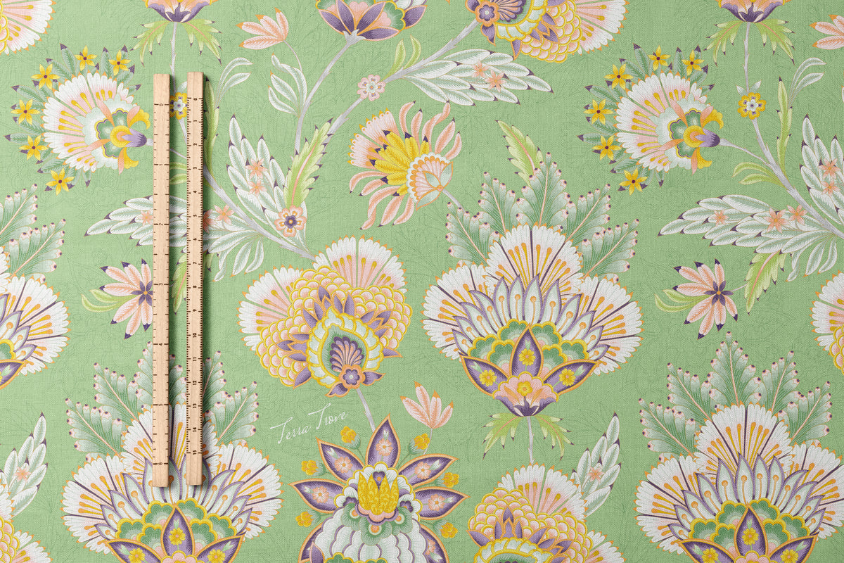 Sage Blossom - Italian Cotton Fabric | SUM26