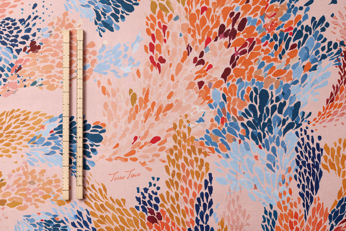 Coral Reverie - Italian Cotton Fabric | SUM26