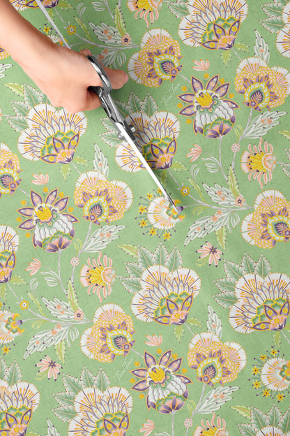 Sage Blossom - Italian Cotton Fabric | SUM26
