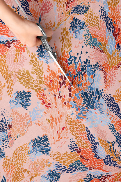 Coral Reverie - Italian Cotton Fabric | SUM26