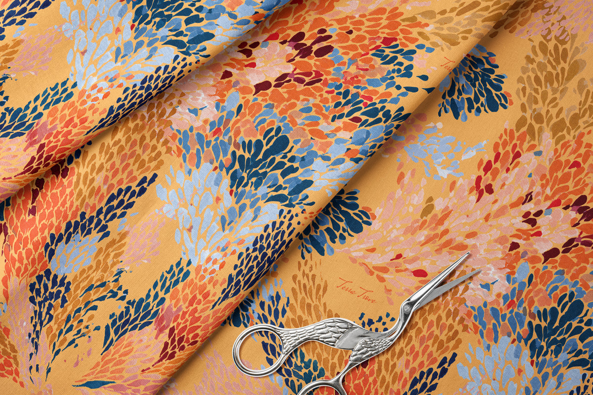 Coral Reverie - Italian Cotton Fabric | SUM26
