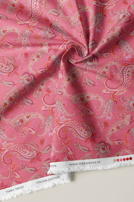 Rose Paisley - Italian Cotton Fabric | SUM26
